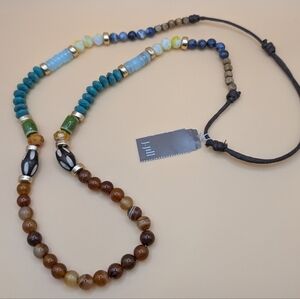 J. Jill Multicolor Beaded Necklace w/ Adjustable Cord NWT
